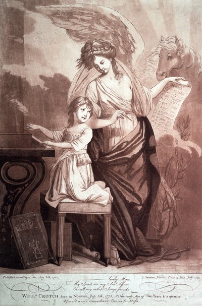 William Crotch with a Muse and Pegasus, 1782 by Unknown